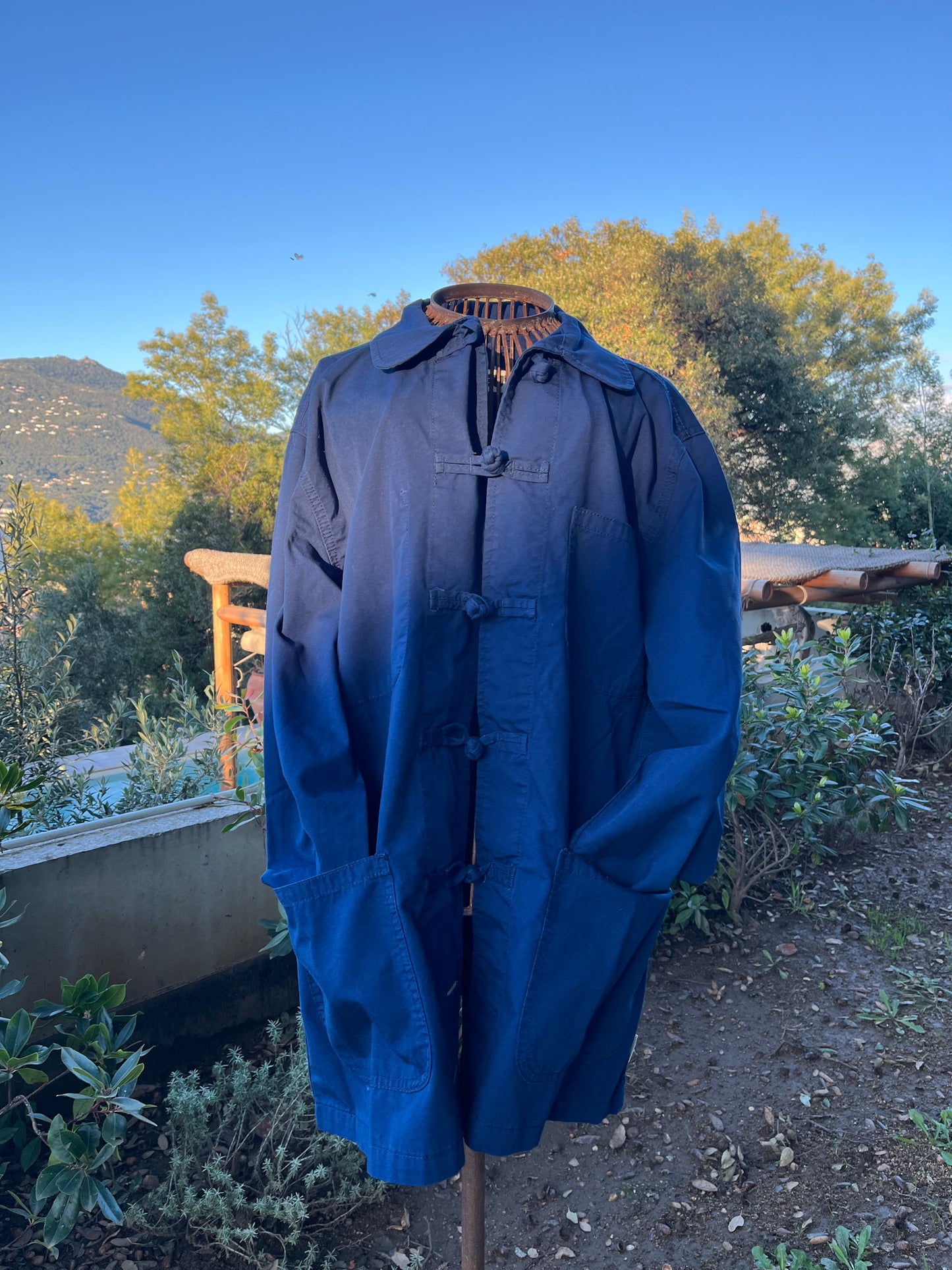 « Bleu de Chine » indigo «Amore e Liberta» Taille XL