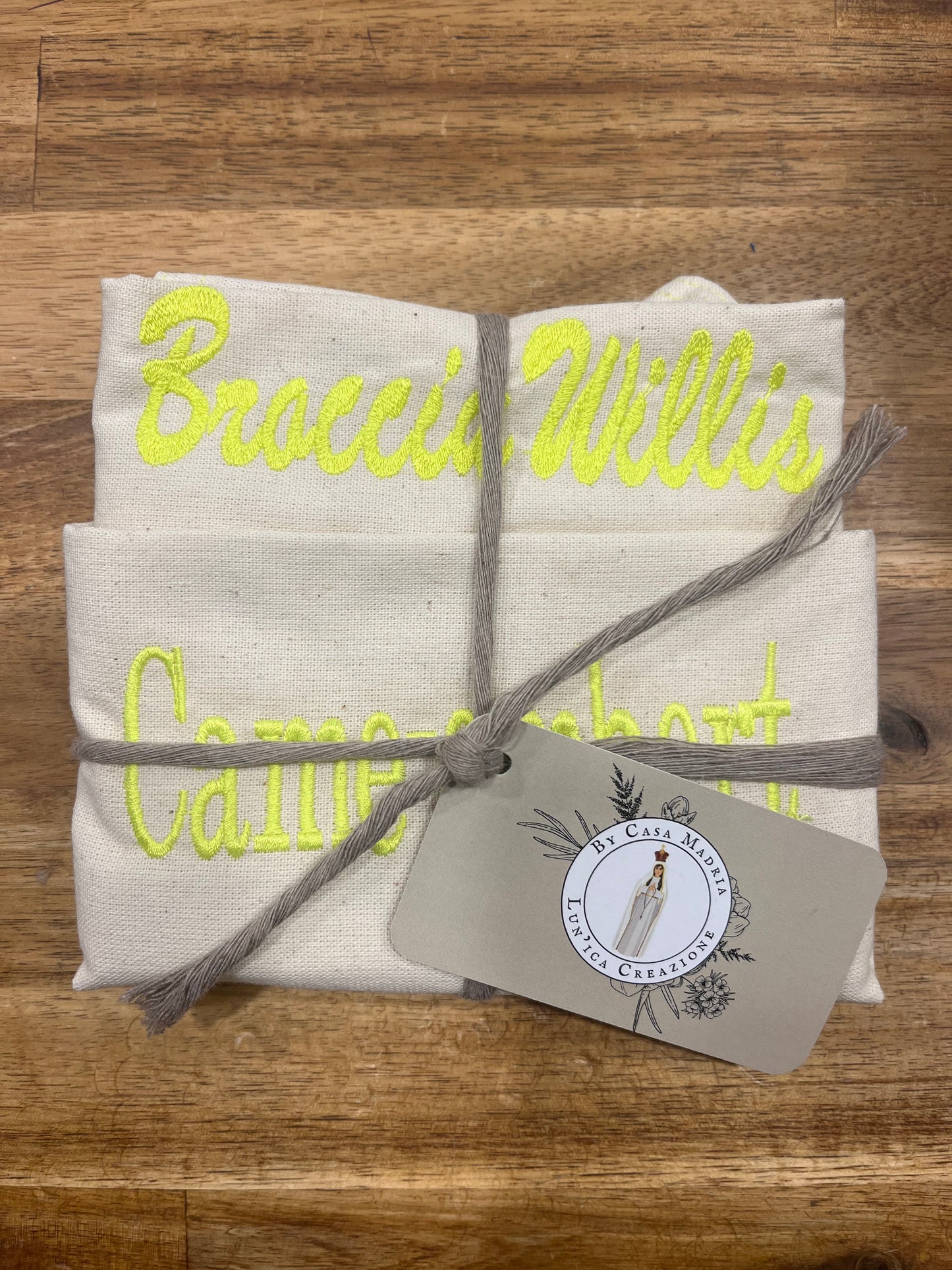 Lot de 2 torchons « Brocciu Willis & Came-embert »