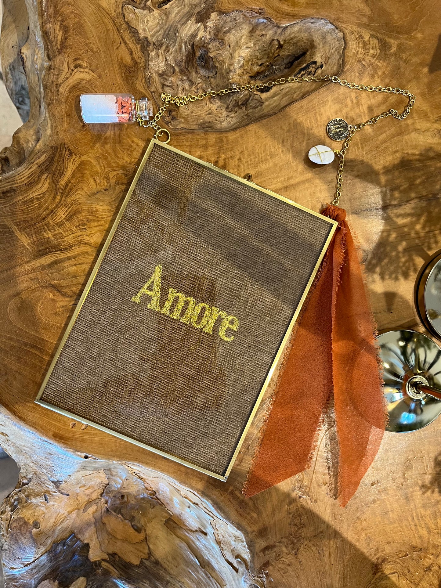 Cadre «Amore» grand modèle (tabac)