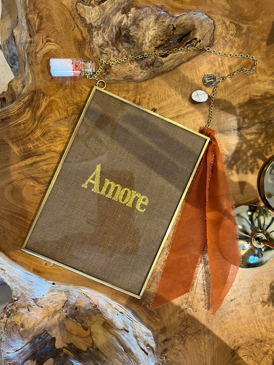 Cadre «Amore» grand modèle (tabac)
