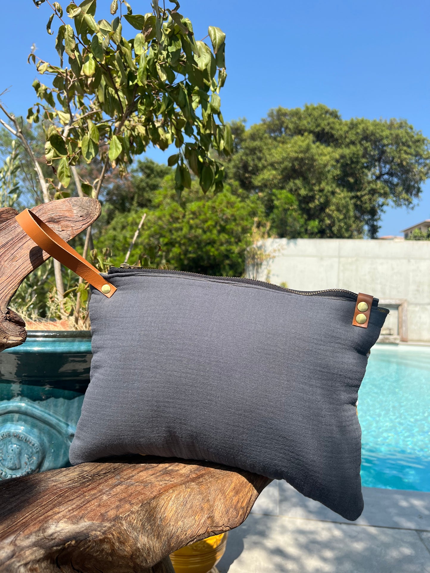 Pochette « coeurs » bicolore