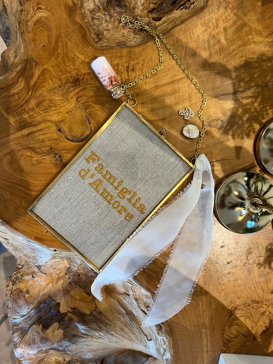 Cadre «Famiglia d’Amore» petit modèle (naturel)