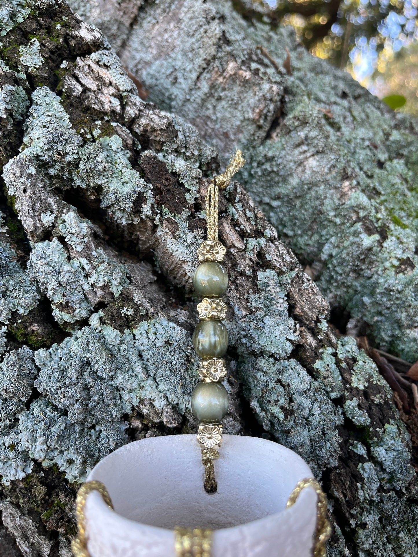 Soliflore « Croix kaki »