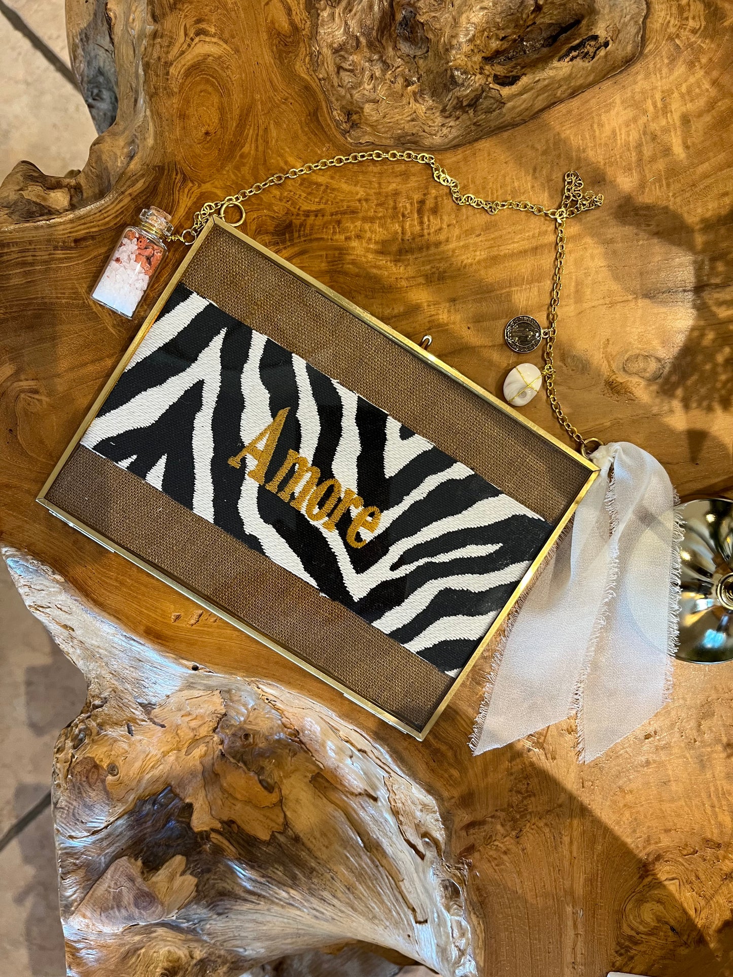 Cadre «Amore» grand modèle (zèbre)