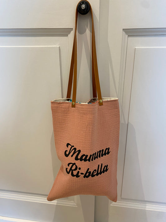 Sac "tote bag" réversible "Mamma ri-bella" (plusieurs coloris)